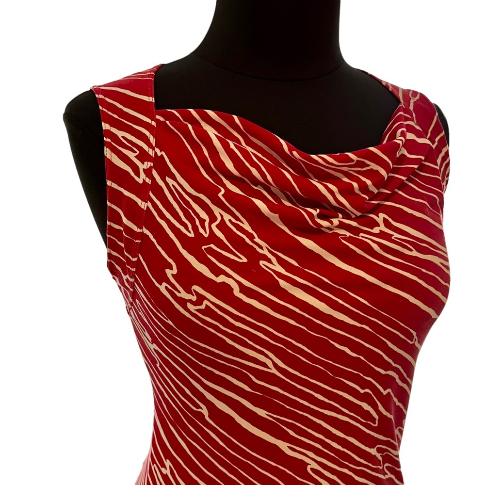 BCBG MaxAzria Red and White Body-con Dress